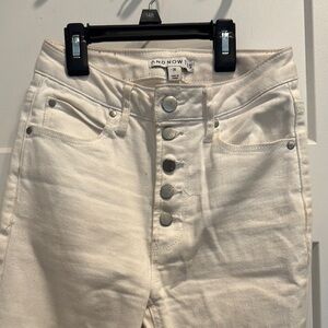 White Denim Button-Fly Women's Jeans